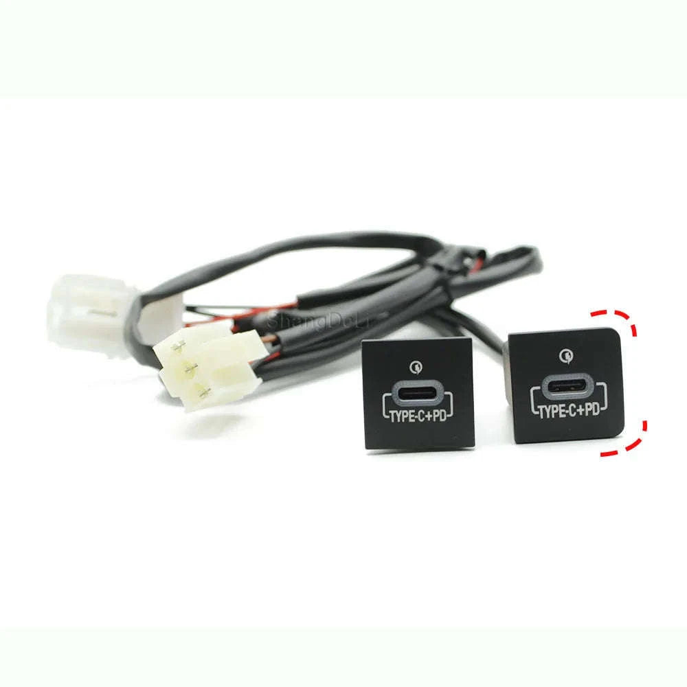 Car USB Charger PD Quick Charge Adapter for Select 2006-2012 Vehicles-USB and PD-right