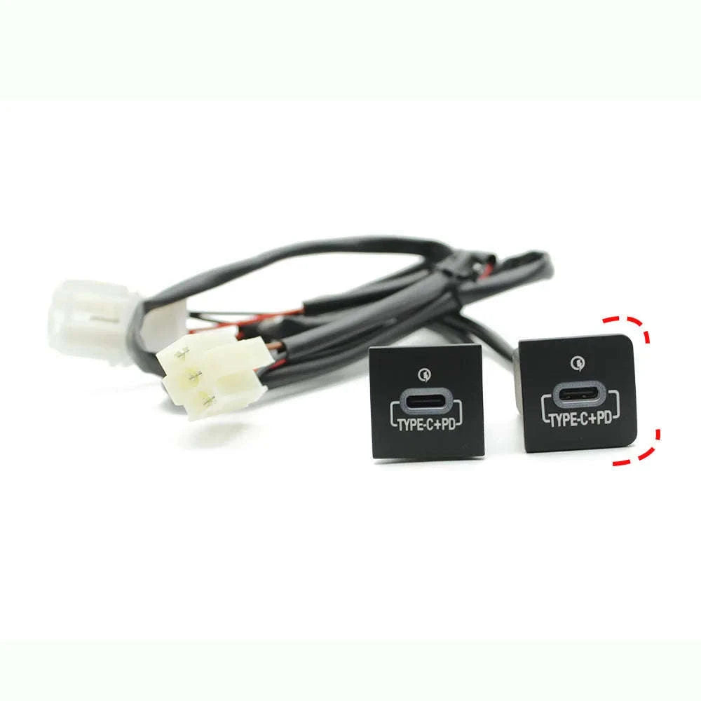 Car USB Charger PD Quick Charge Adapter for Select 2006-2012 Vehicles-USB and PD-right