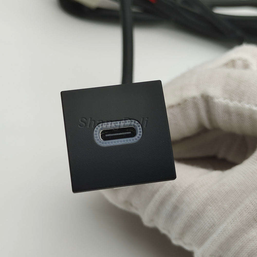 Car USB Charger PD Quick Charge QC3.0 Button Adapter-Single PD right