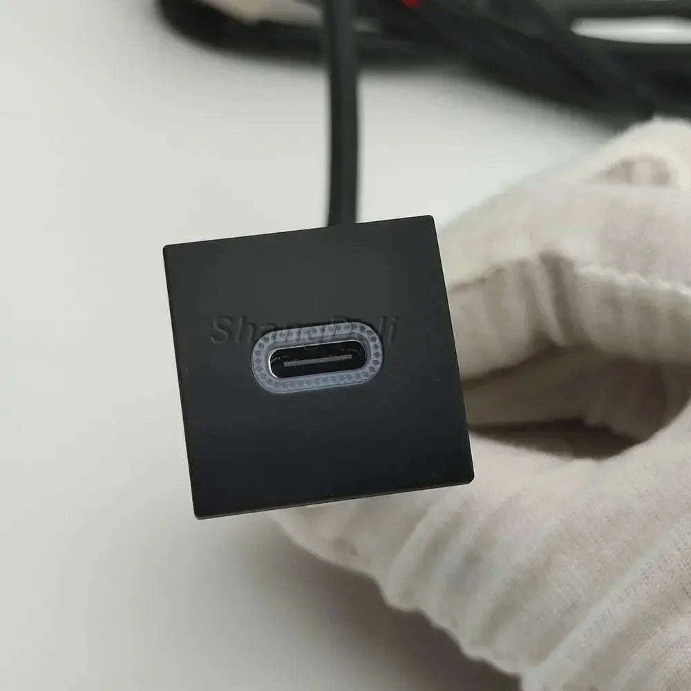 Car USB Charger PD Quick Charge QC3.0 Button Adapter-Single PD right