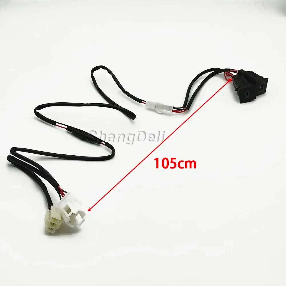 Car USB Charger PD Quick Charge QC3.0 Button Adapter-Single PD right