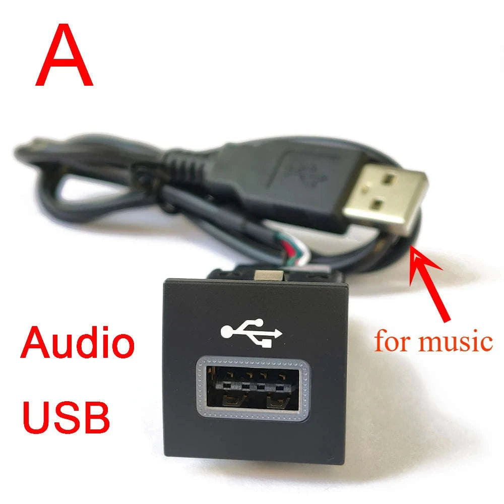 Car USB Charger PD Quick Charge QC3.0 Button Adapter-Single PD right
