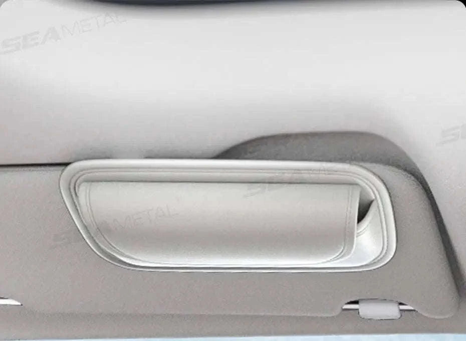 Car Visor Glasses Case Leatherette Large-Capacity-Black