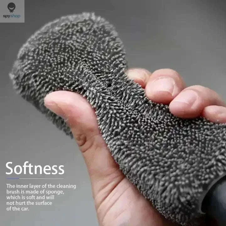 Car Wheel Cleaning Brush for Brake Dust and Tight Spokes-Black