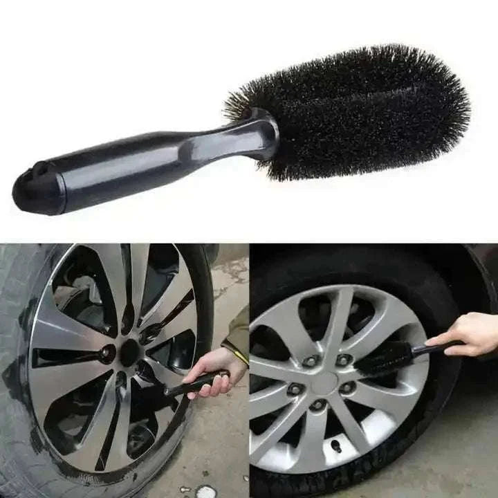 Car Wheel Cleaning Brush for Brake Dust and Tight Spokes-Black