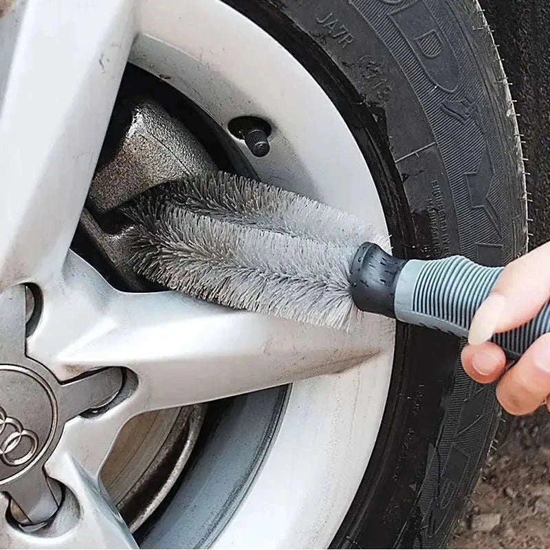 Car Wheel Cleaning Brush for Brake Dust and Tight Spokes-Black