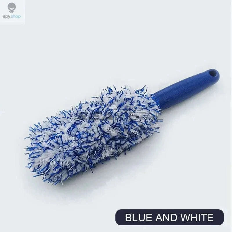 Car Wheel Hub Brush for Deep Cleaning Tight Wheel Spaces-Blue 1pc