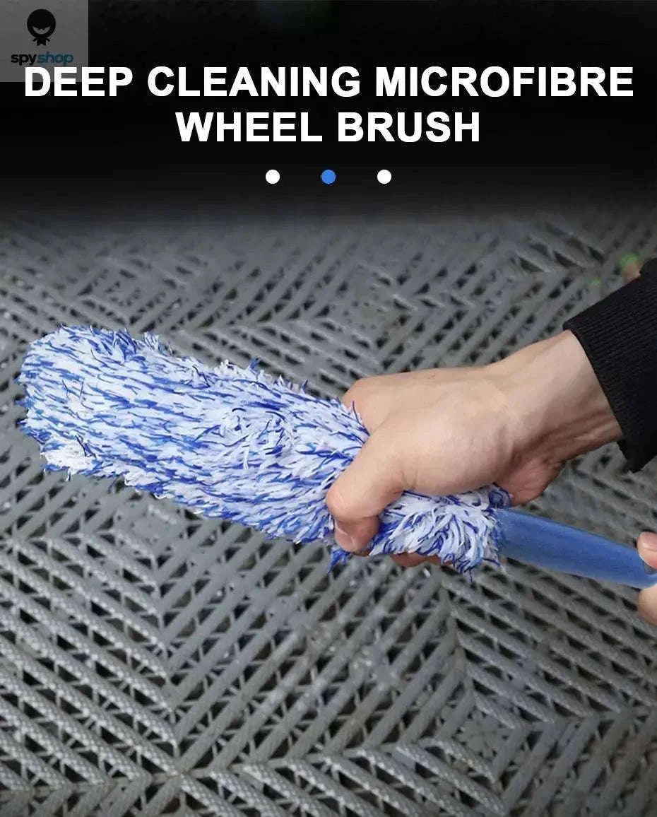 Car Wheel Hub Brush for Deep Cleaning Tight Wheel Spaces-Blue 1pc