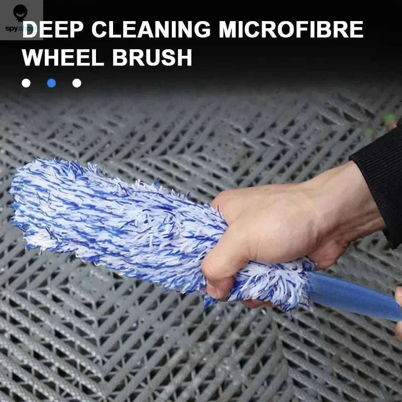 Car Wheel Hub Brush for Deep Cleaning Tight Wheel Spaces-Blue 1pc