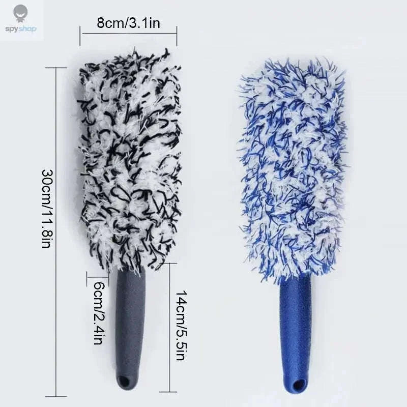 Car Wheel Hub Brush for Deep Cleaning Tight Wheel Spaces-Blue 1pc