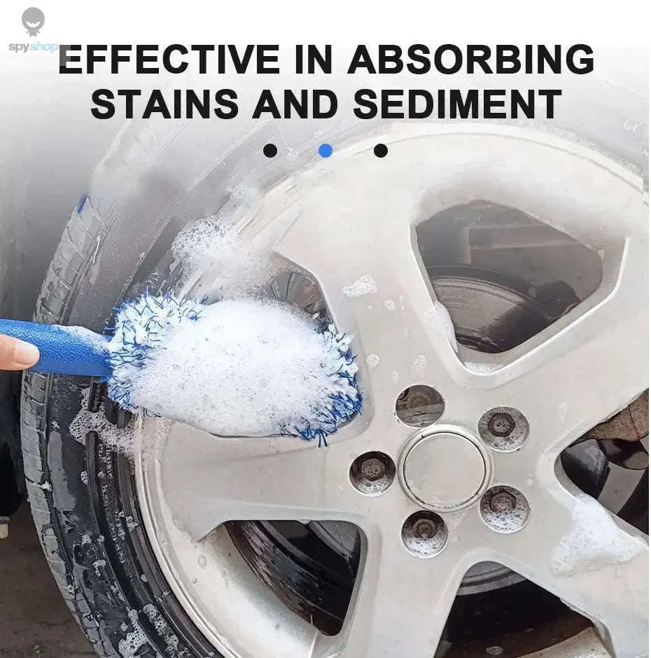 Car Wheel Hub Brush for Deep Cleaning Tight Wheel Spaces-Blue 1pc