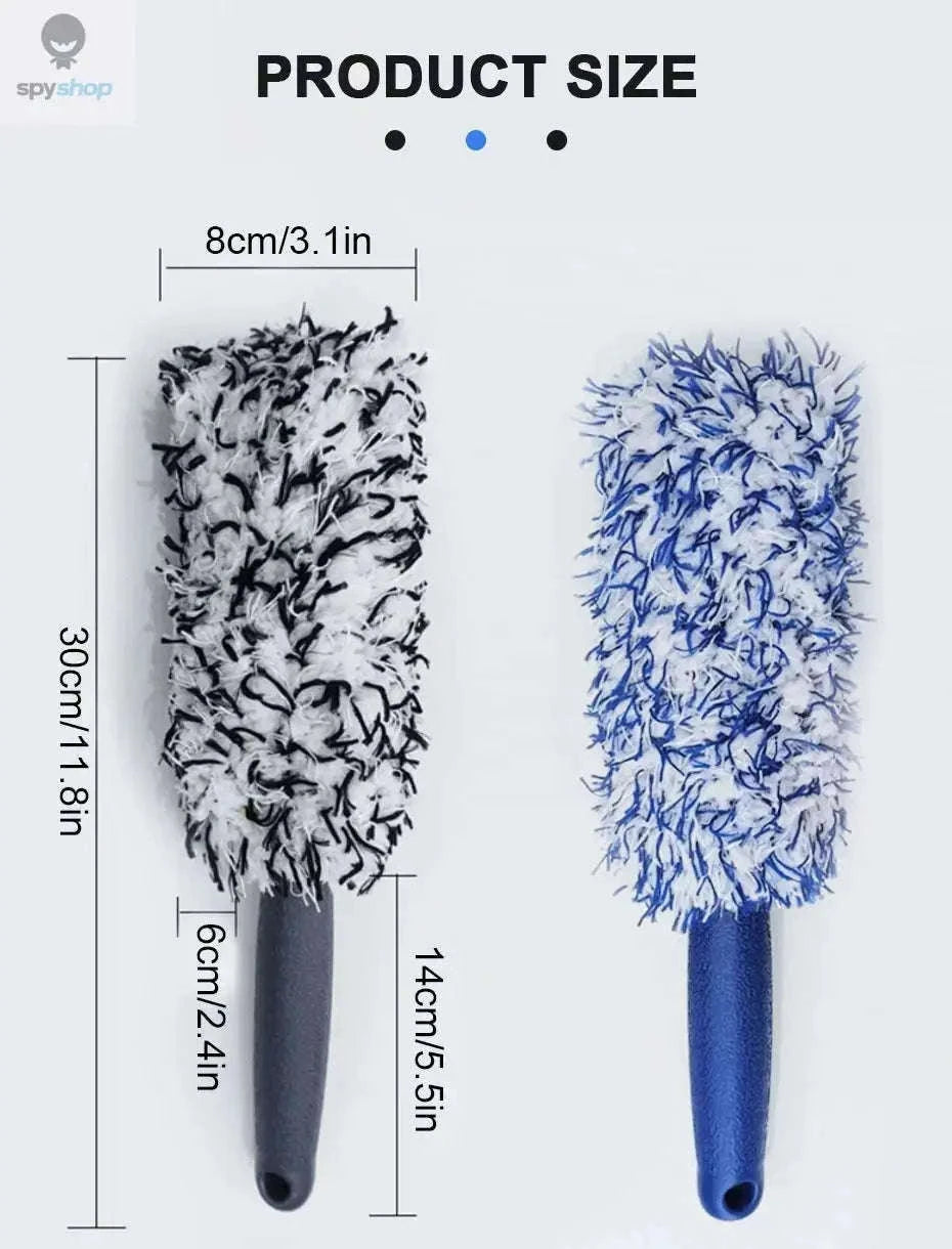 Car Wheel Hub Brush for Deep Cleaning Tight Wheel Spaces-Blue 1pc