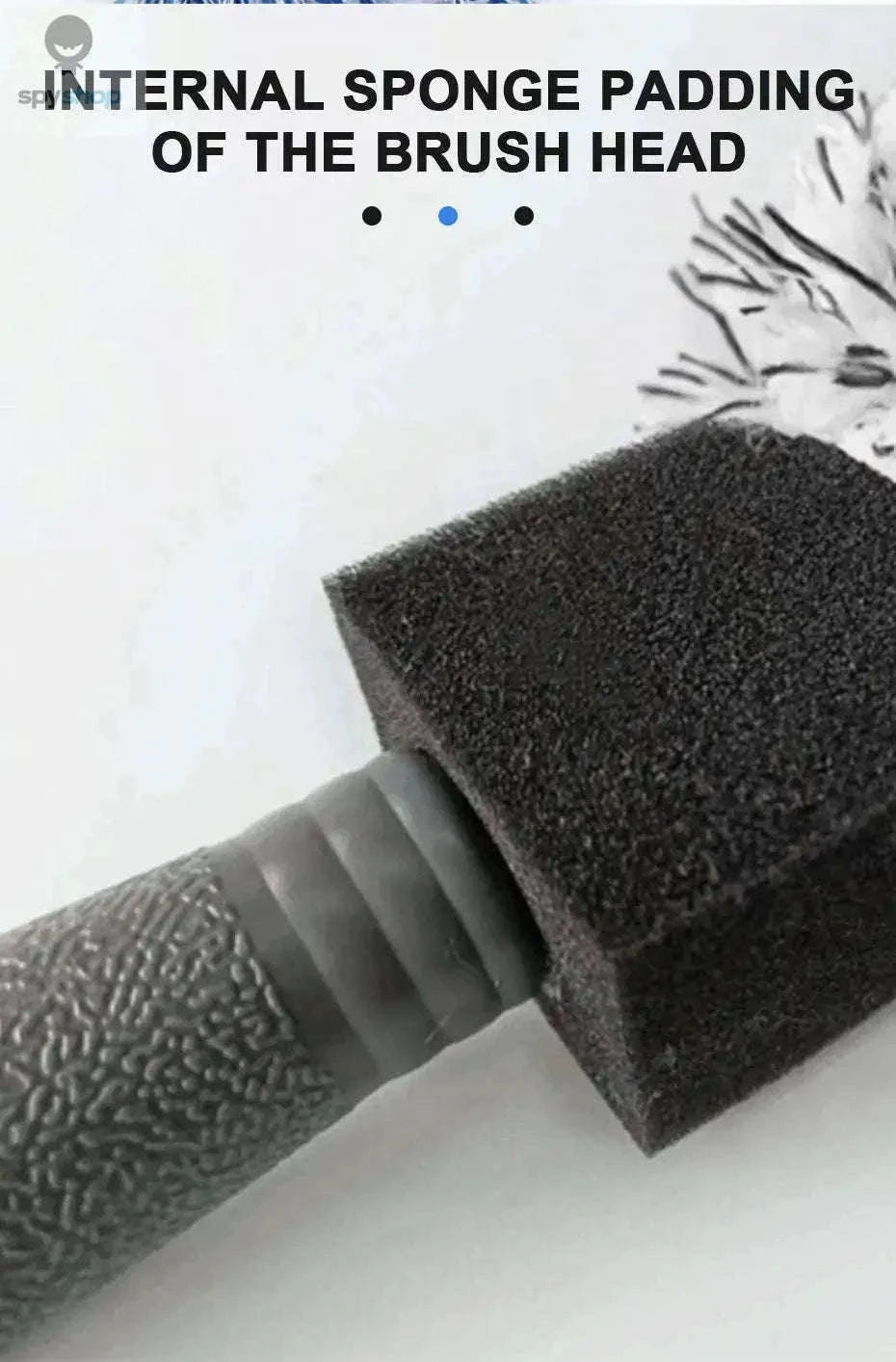 Car Wheel Hub Brush for Deep Cleaning Tight Wheel Spaces-Blue 1pc