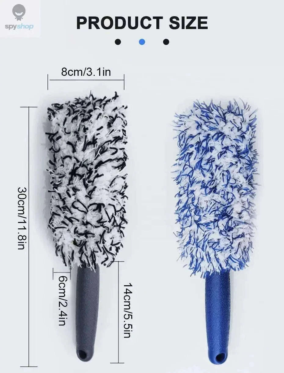 Car Wheel Hub Brush for Deep Cleaning Tight Wheel Spaces-Blue 1pc