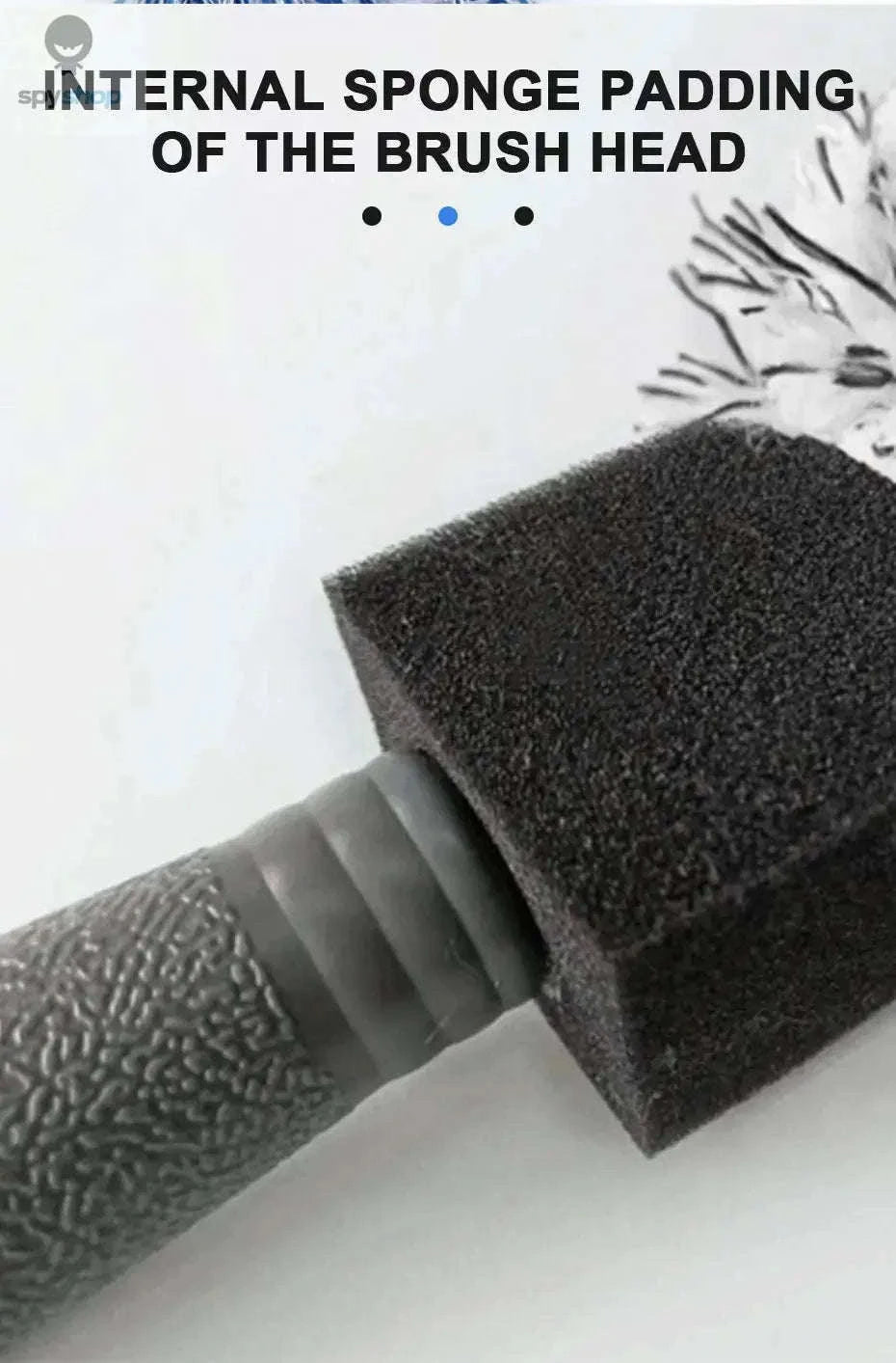 Car Wheel Hub Brush for Deep Cleaning Tight Wheel Spaces-Blue 1pc