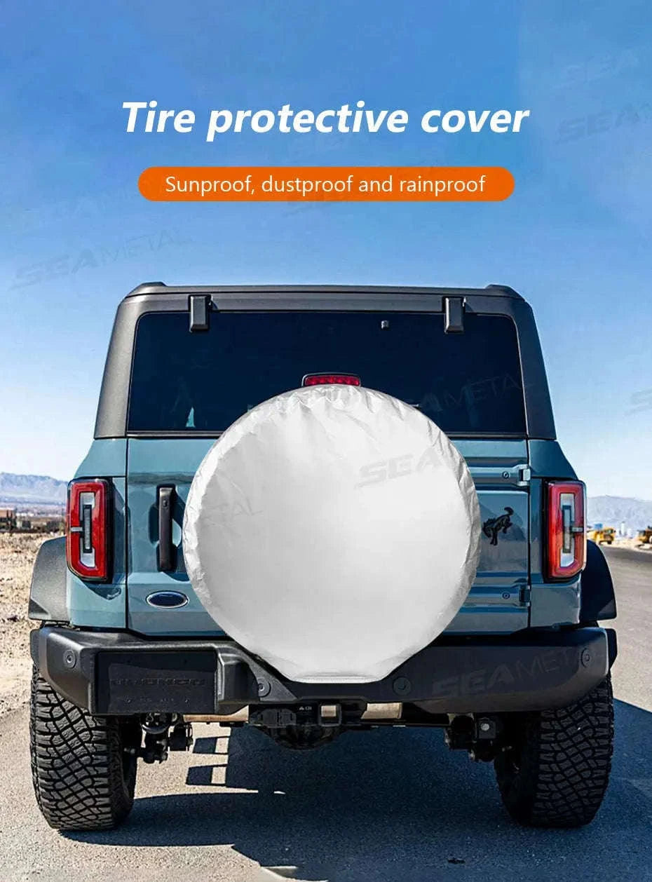 Car Wheel Tire Cover for 29-32in Tires-Silver 4pcs