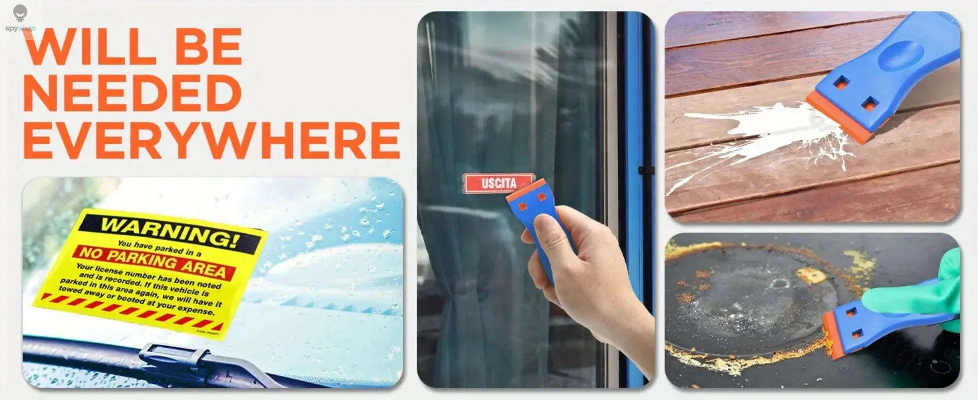 Car Window Glass Scraper-Ax1 Bx10pcs