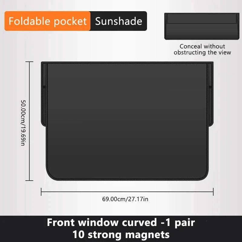Car Window Sunshade Magnetic Side Window Curtain-Rear-1pc