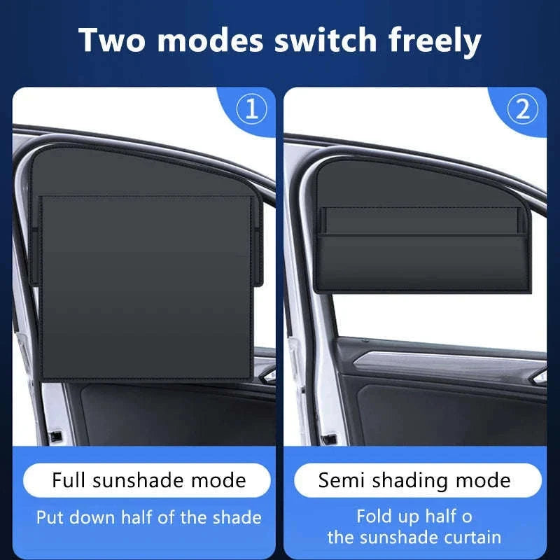 Car Window Sunshade Magnetic Side Window Curtain-Rear-1pc