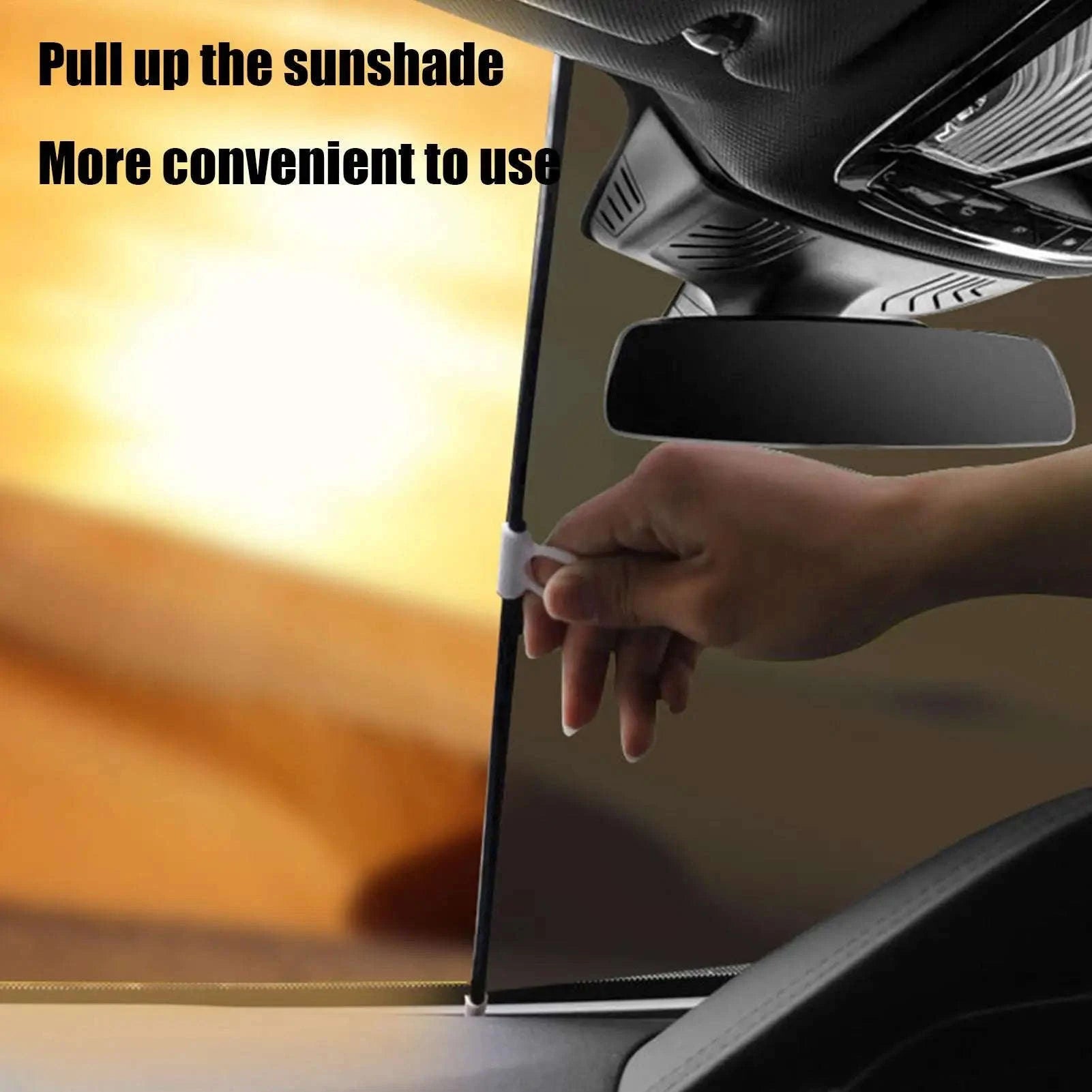 Car Windshield Retractable Sun Shade-45x125cm