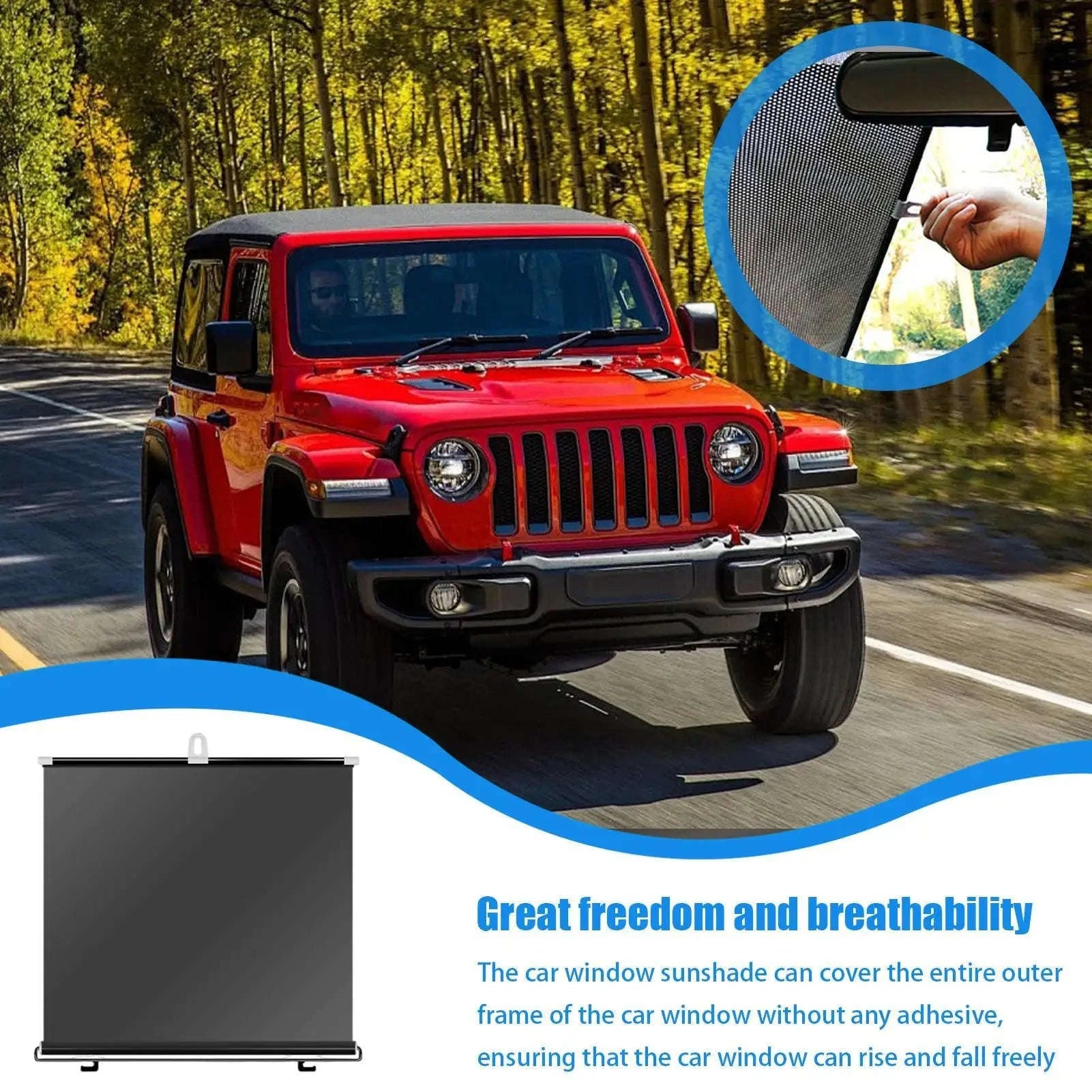 Car Windshield Retractable Sun Shade-45x125cm