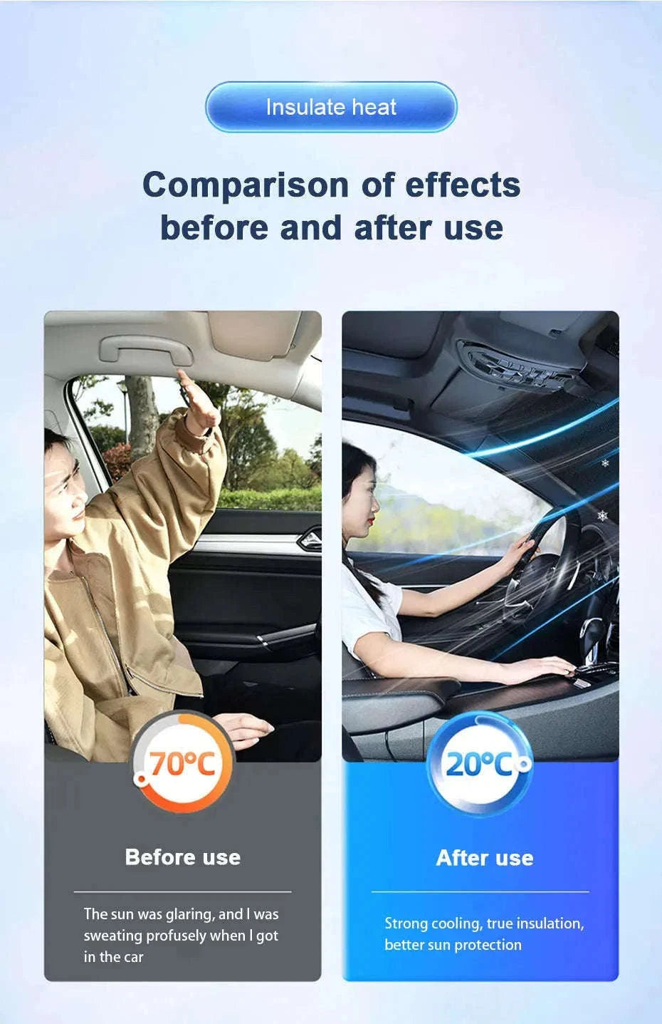 Car Windshield Snow Cover Waterproof Sun Shade-Small