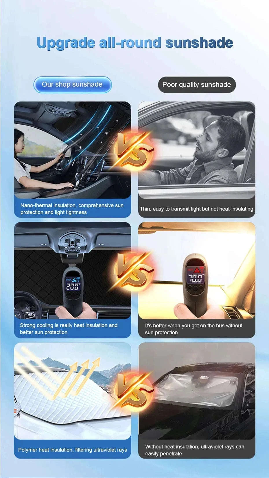 Car Windshield Snow Cover Waterproof Sun Shade-Small