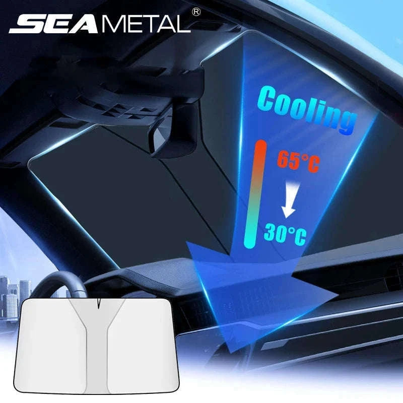 Car Windshield Sun Shade Foldable Front Window Sun Protection Cover-Size S