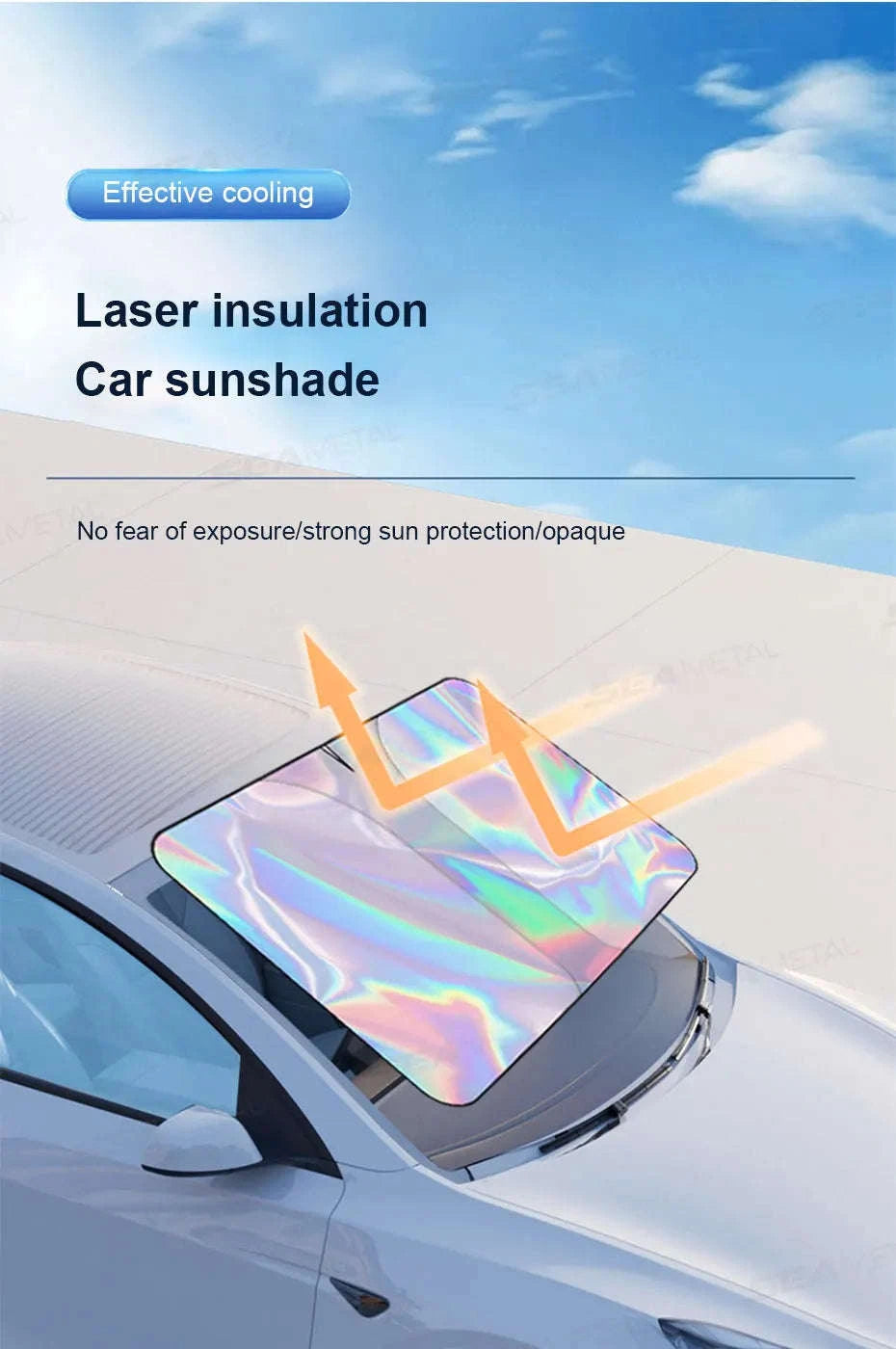 Car Windshield Sun Shade Front Window Sunshade-Size S