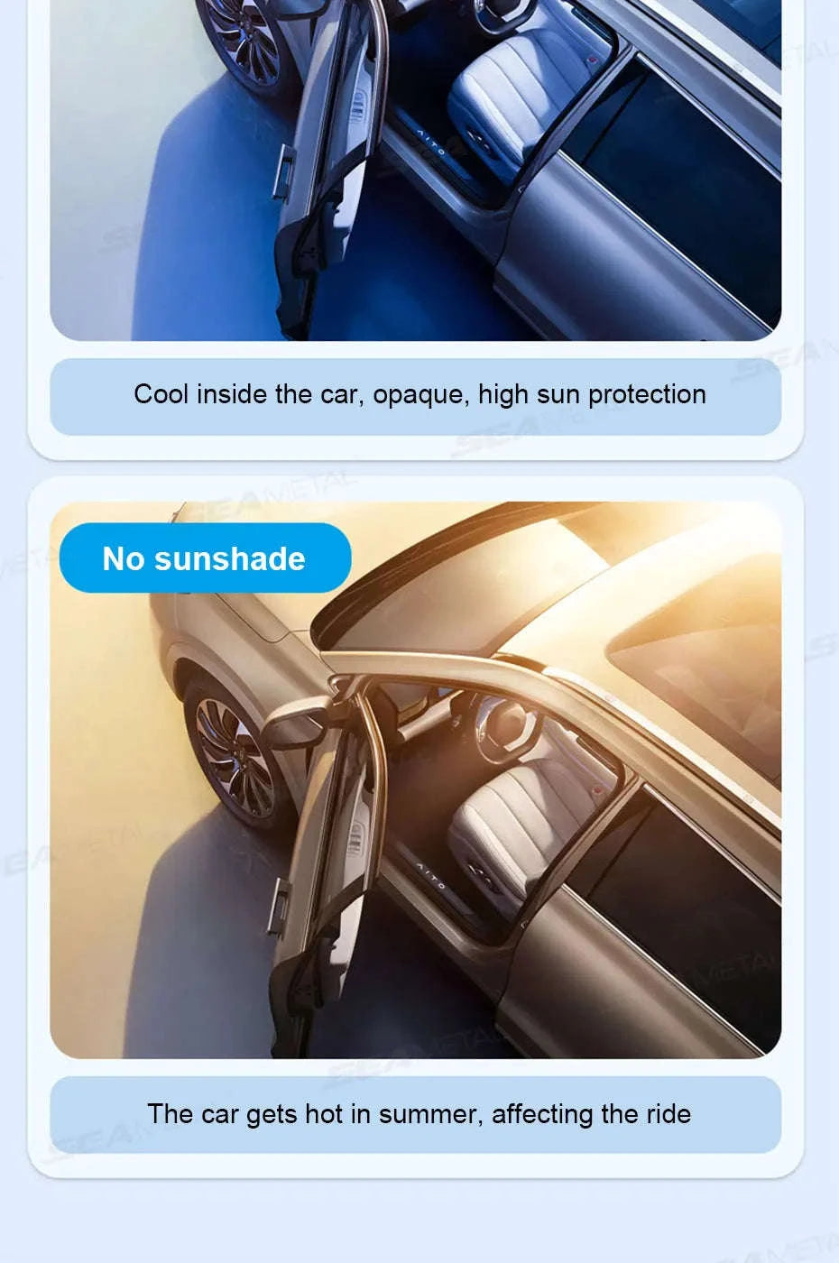 Car Windshield Sun Shade Front Window Sunshade-Size S