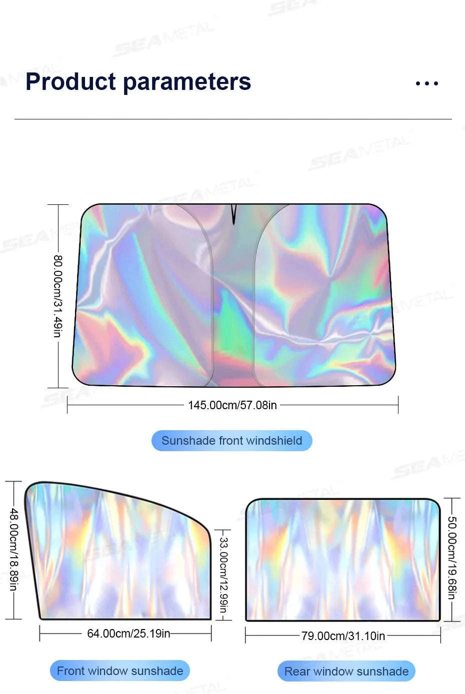 Car Windshield Sun Shade Front Window Sunshade-Size S