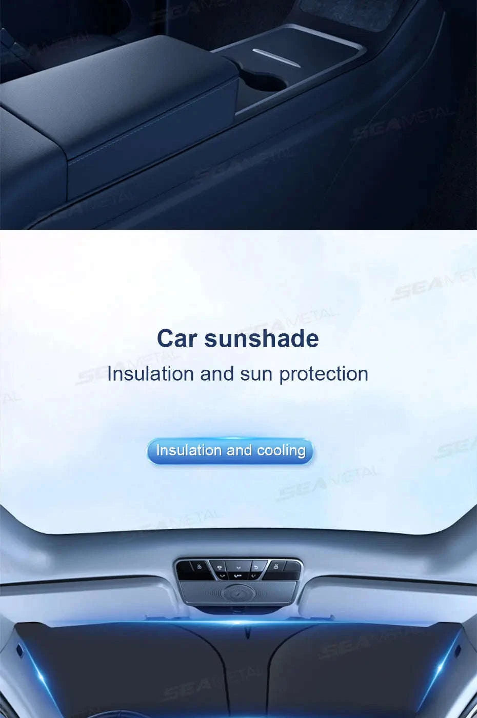 Car Windshield Sun Shade Front Window Sunshade-Size S