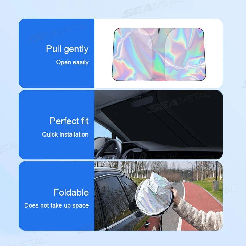 Car Windshield Sun Shade Front Window Sunshade-Size S