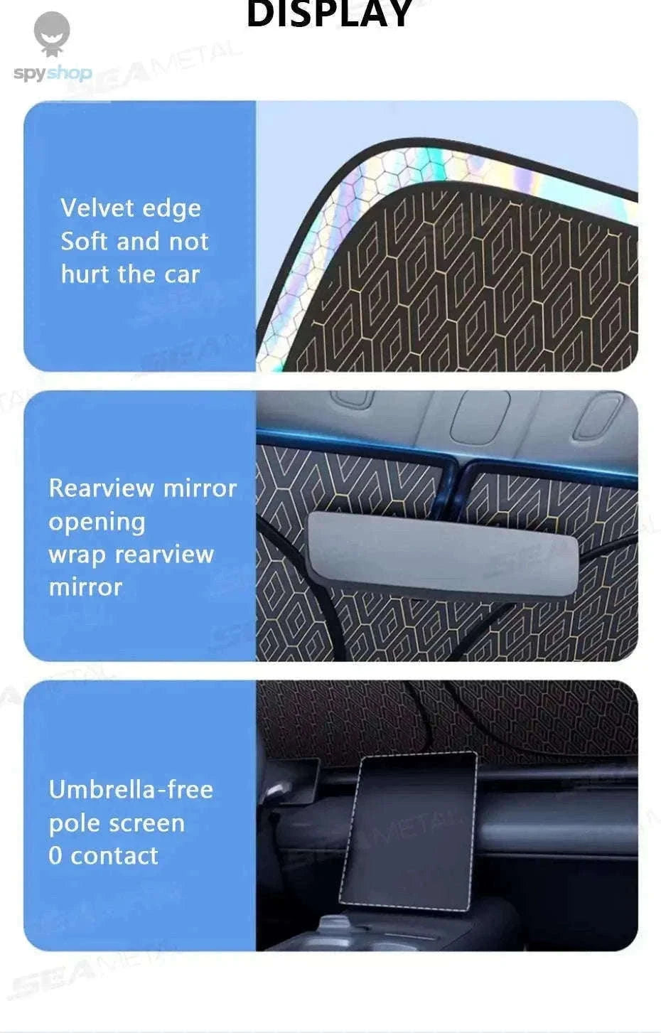 Car Windshield Sun Shade Umbrella for UV Protection and Heat Reduction-1 pc