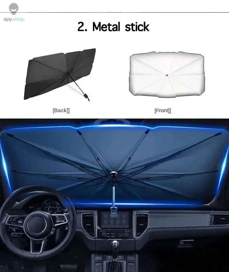 Car Windshield Sunshade Umbrella for UV Protection and Heat Reduction-Pull Cord S