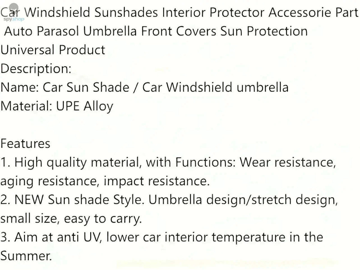Car Windshield Sunshade Umbrella for UV Protection and Heat Reduction-Pull Cord S
