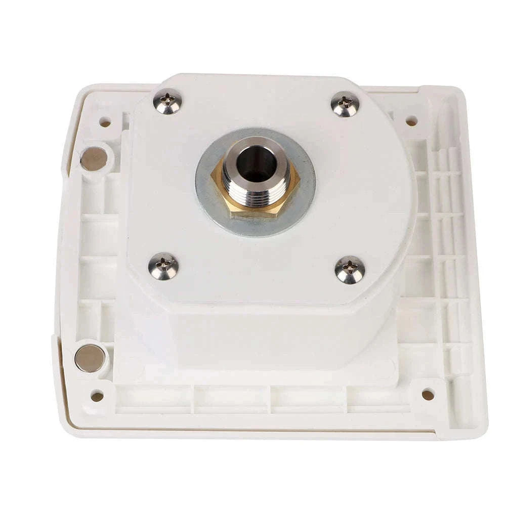 Caravan Water Inlet Outlet Hatch Filter Lockable Cover with 20mm Adapter Nozzles-WHITE