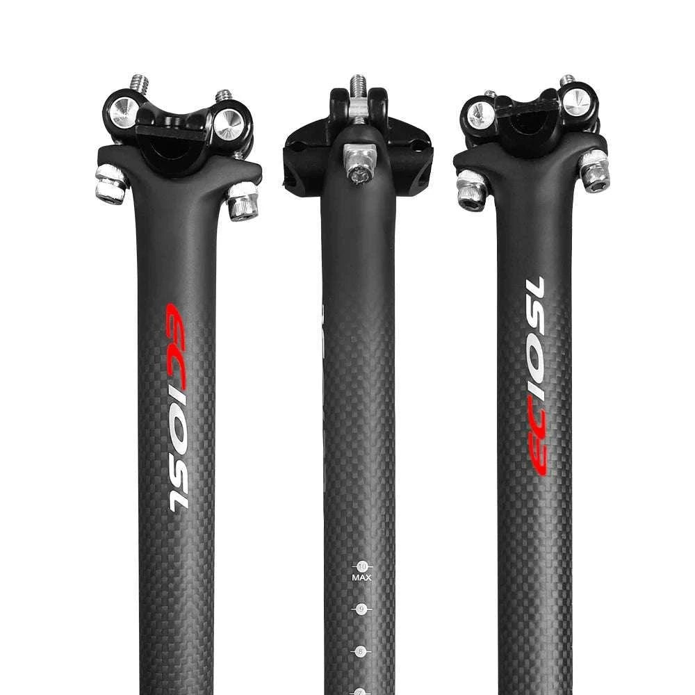 Carbon Fiber Bicycle Seatpost 27.2/30.8/31.6mm 350/400mm-27.2X350