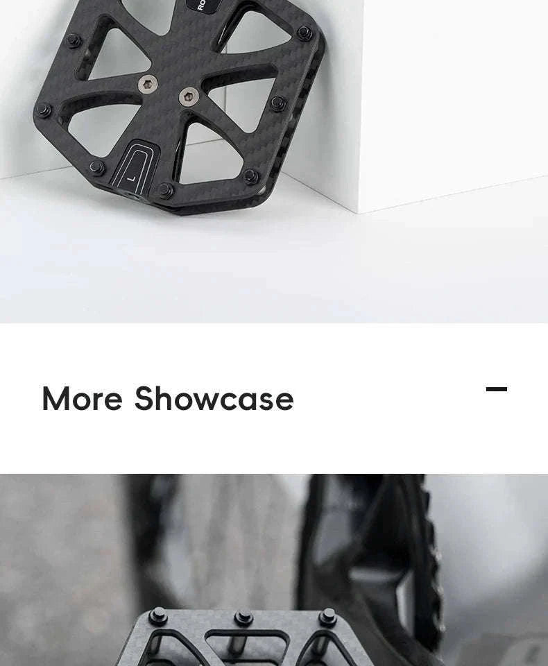 Carbon Fiber Bike Pedals with 3 Bearings Anti-Slip MTB & Road-C520-S