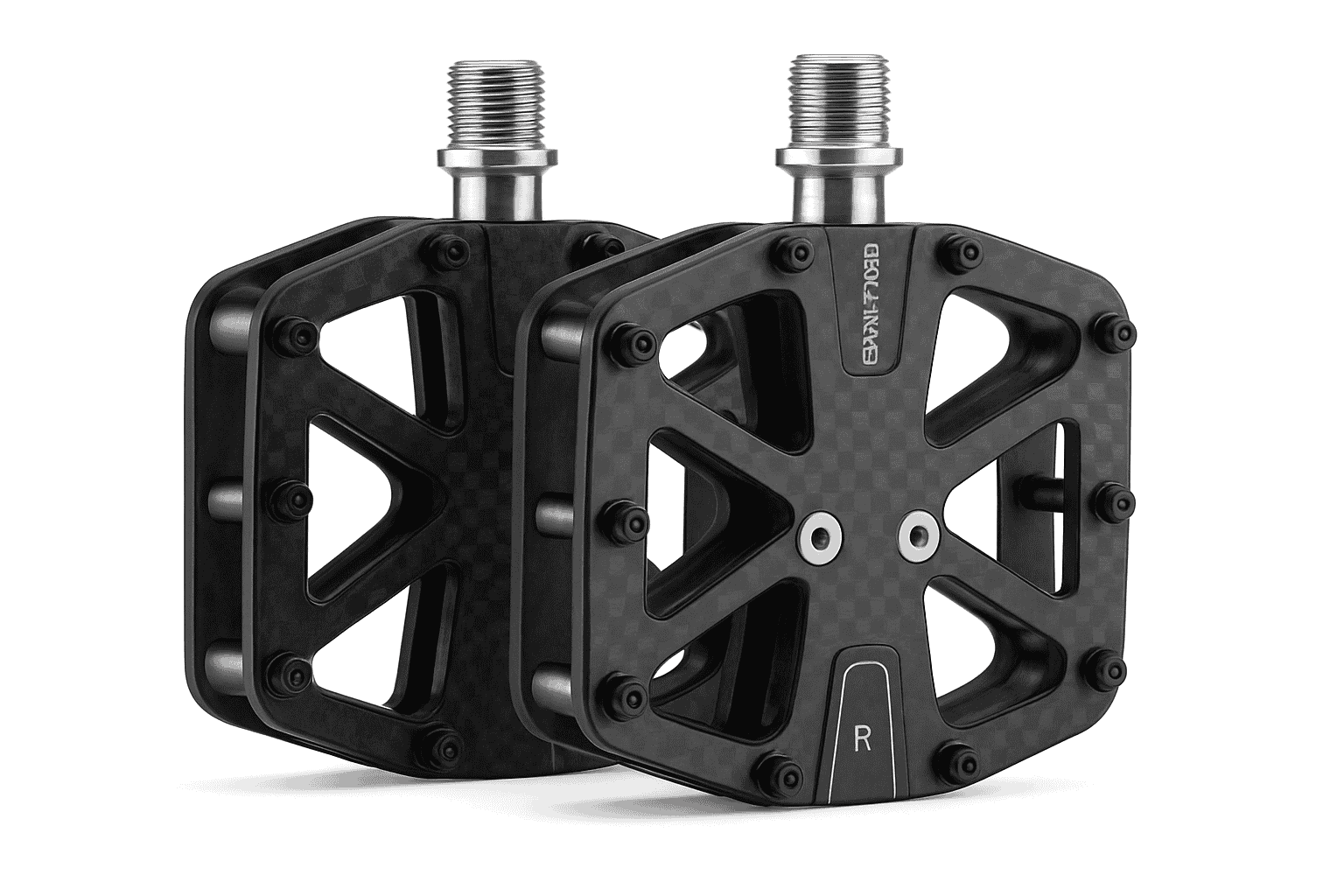 Carbon Fiber Bike Pedals with 3 Bearings Anti-Slip MTB & Road-C520-S