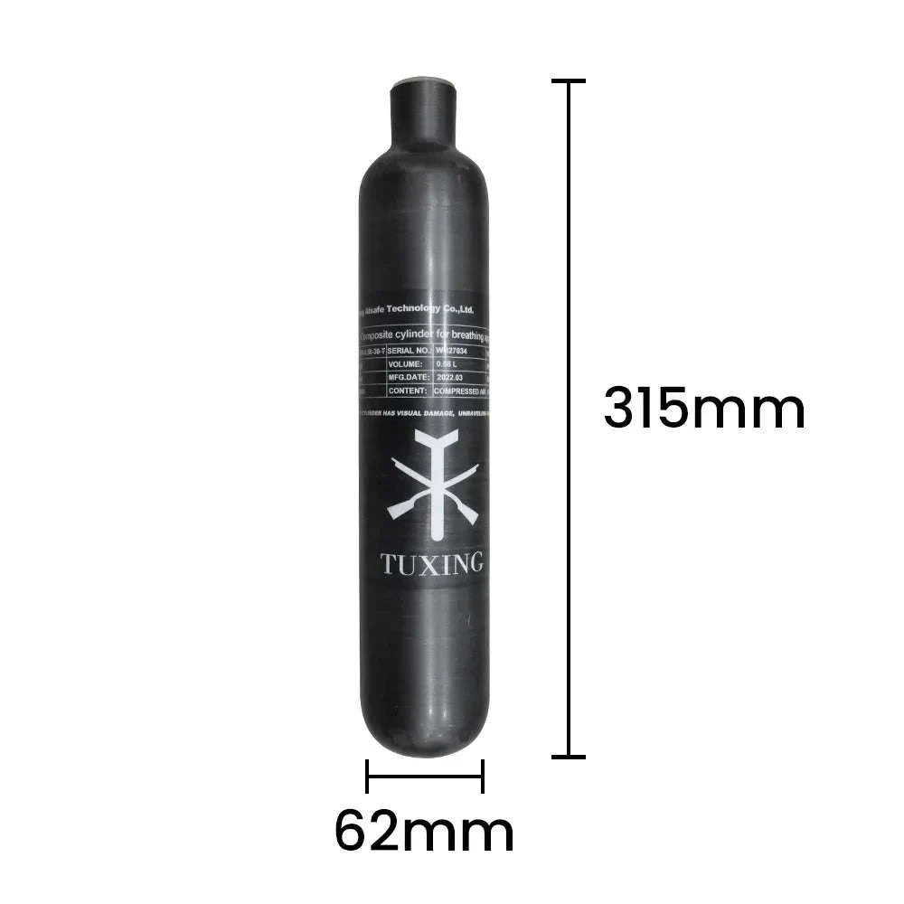 Carbon Fiber Cylinder HPA Tank 0.58L 300Bar M18*1.5-Only 0.58L / China Mainland