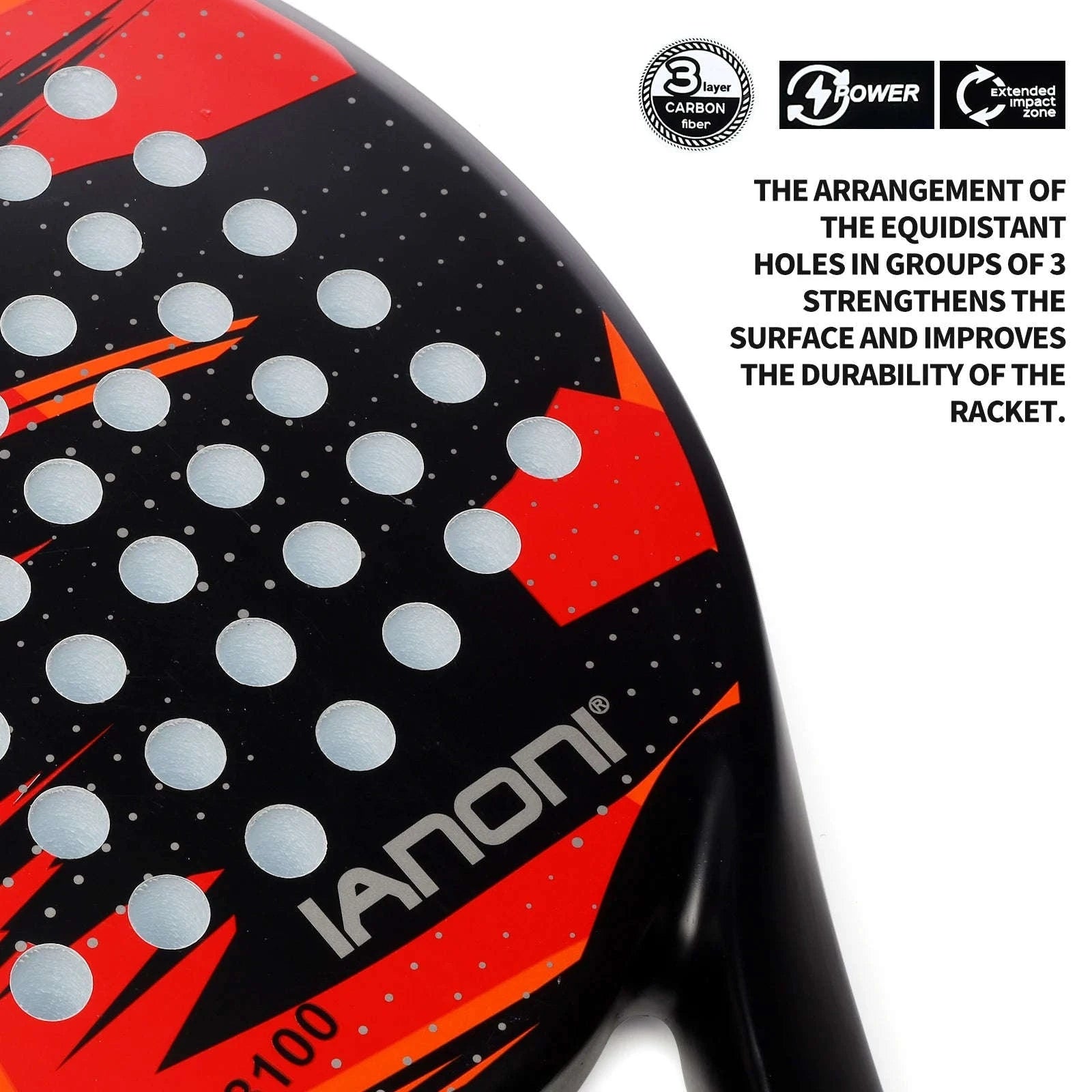 Carbon Fiber Padel Racket-PR8100 RED