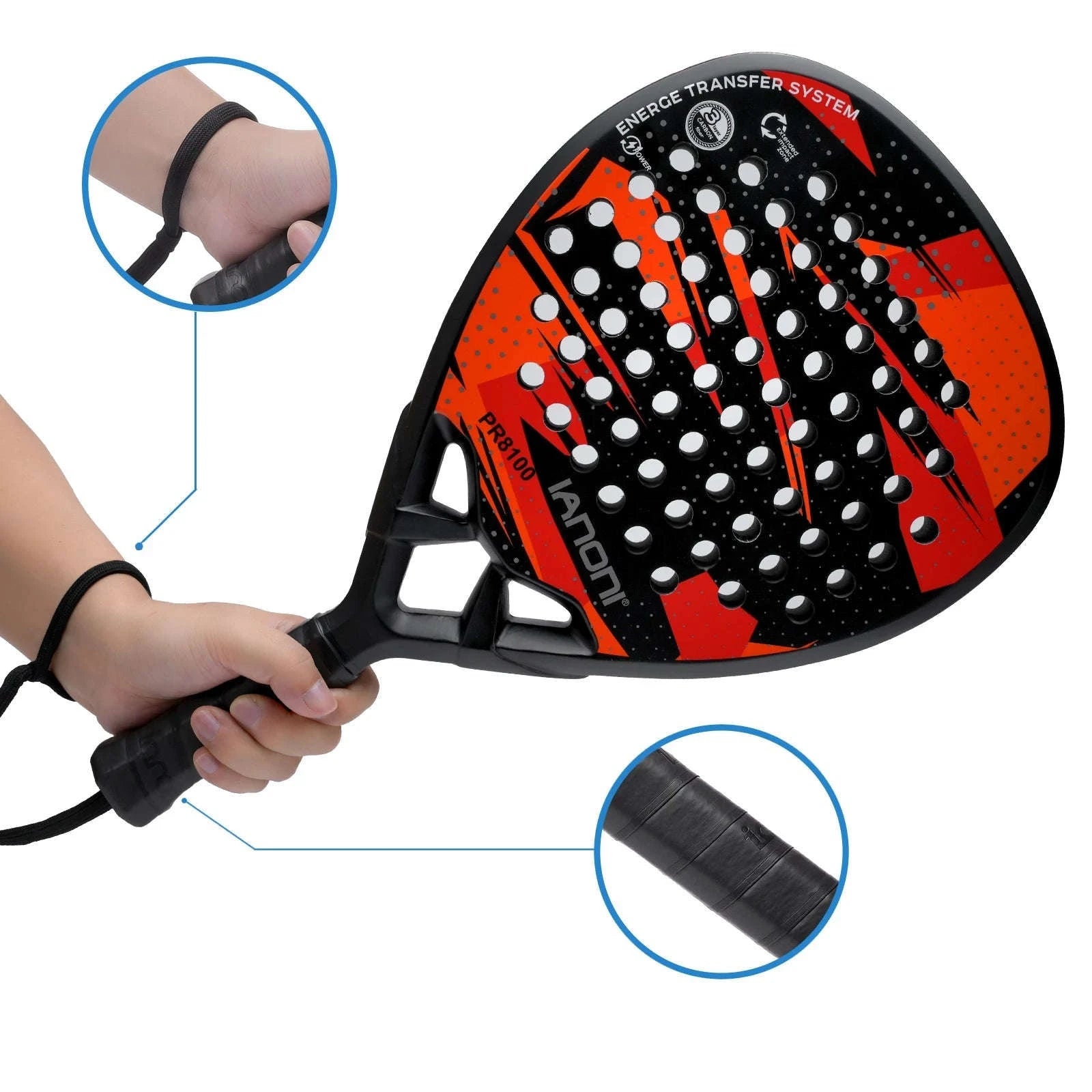Carbon Fiber Padel Racket-PR8100 RED