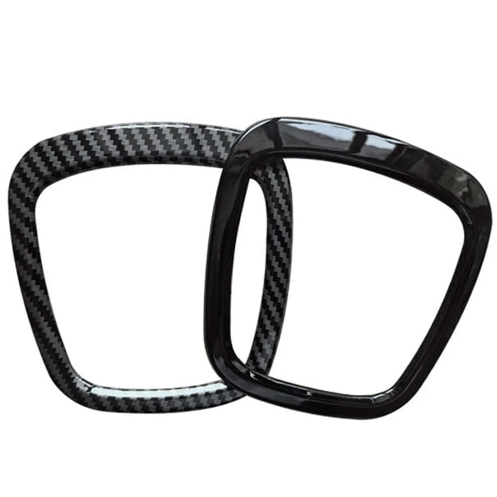 Carbon Fiber Steering Wheel Trim Cover for Audi Models-Germany / Style 2 Black