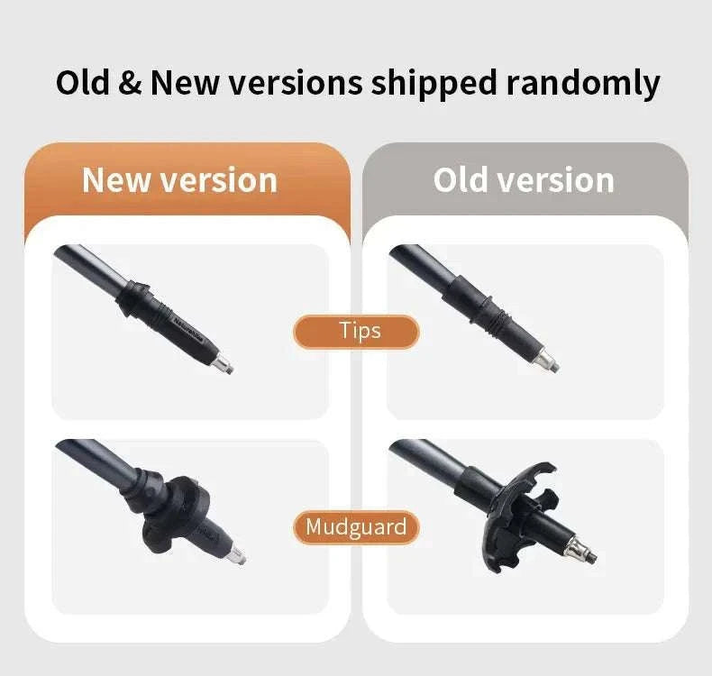 Carbon Fiber Trekking Poles Adjustable 103–135cm Ultralight Hiking Sticks-PRO Black S 2pcs / Russian Federation