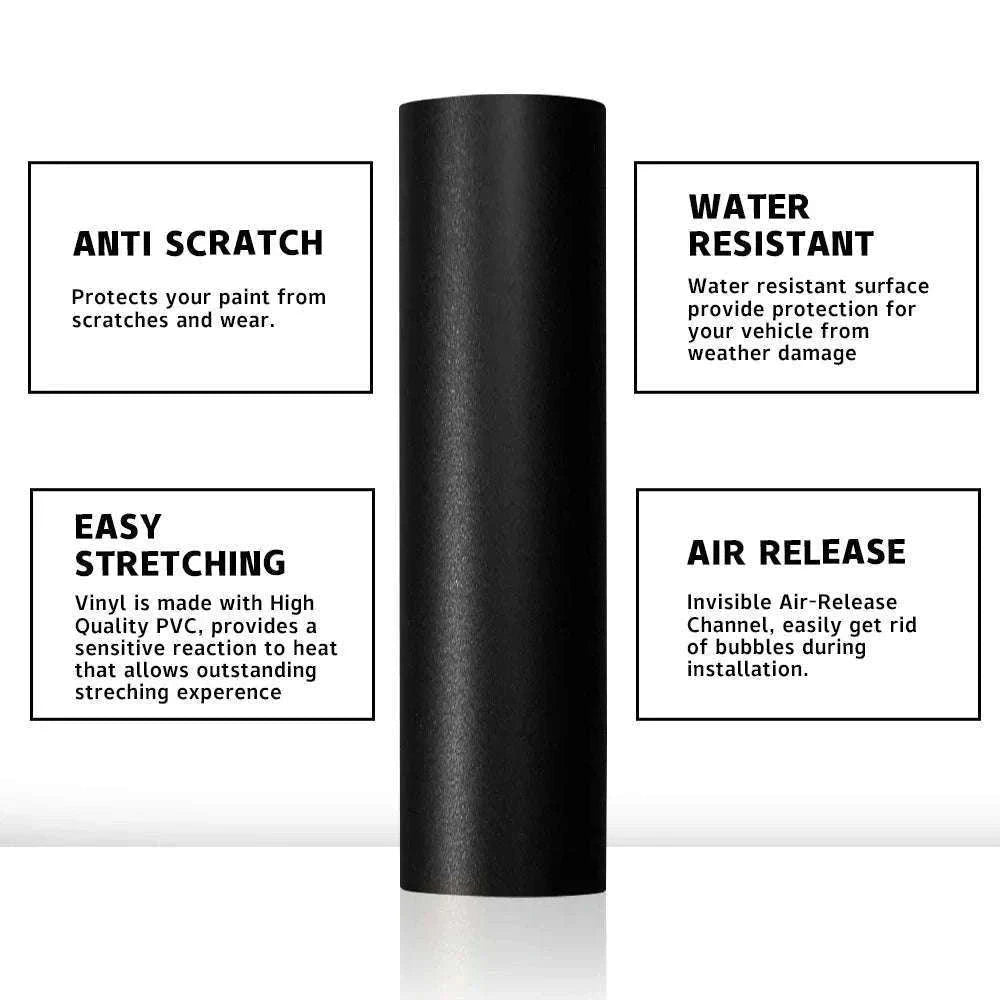 Carbon Fiber Vinyl Wrap Film 1.45m x 2m Glossy Black-2D / 145cmx200cm