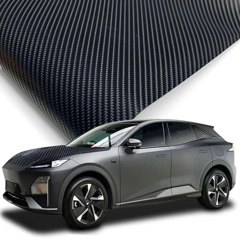 Carbon Fiber Vinyl Wrap Film 1.45m x 2m Glossy Black-2D / 145cmx200cm
