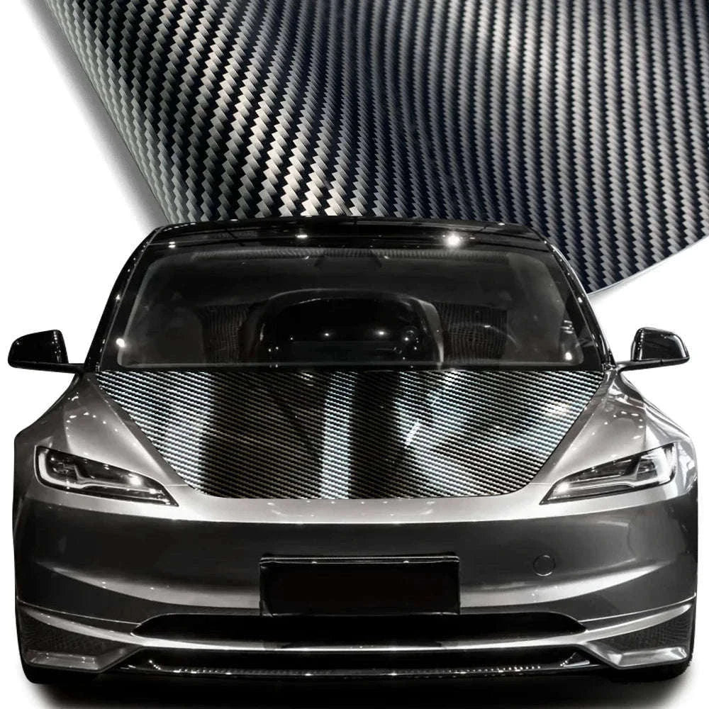 Carbon Fiber Vinyl Wrap Film 1.45m x 2m Glossy Black-2D / 145cmx200cm