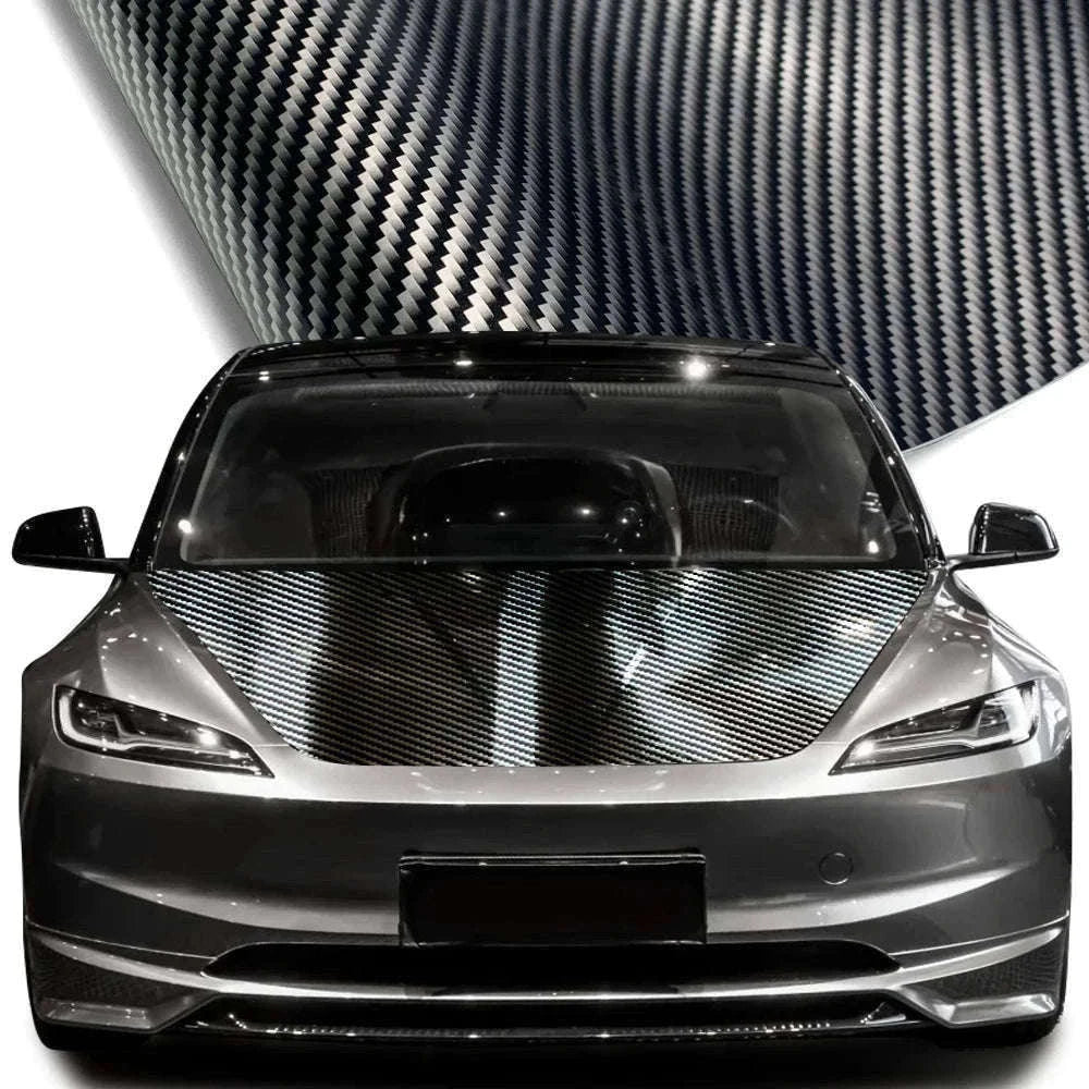 Carbon Fiber Vinyl Wrap Film 1.45m x 2m Glossy Black-2D / 145cmx200cm