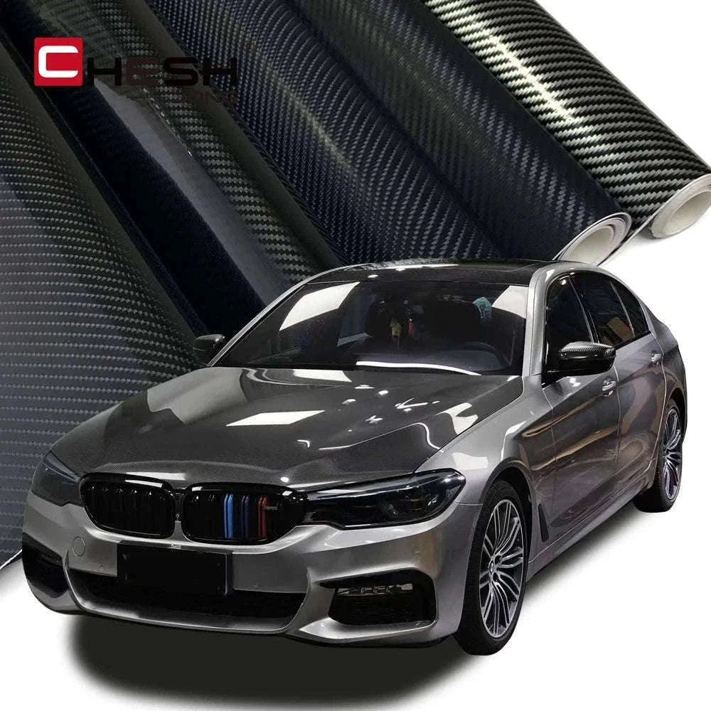 Carbon Fiber Vinyl Wrap Film 1.45m x 2m Glossy Black-2D / 145cmx200cm